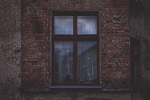 Old brown window
