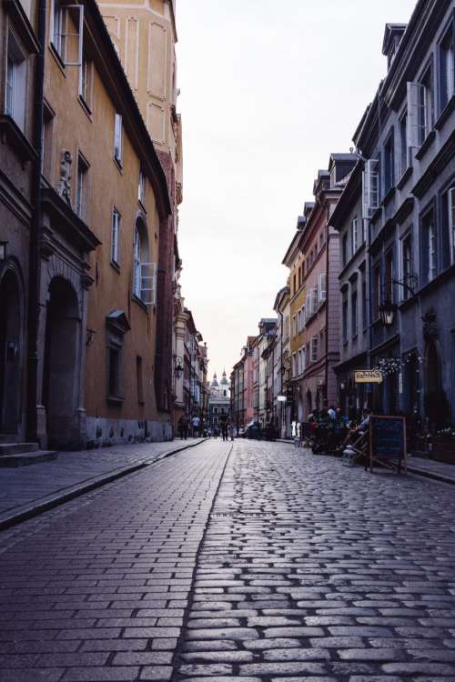 Old Town street in the late afternoon