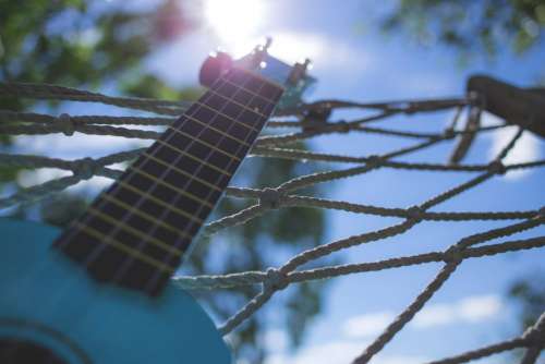 Ukulele on a hammock