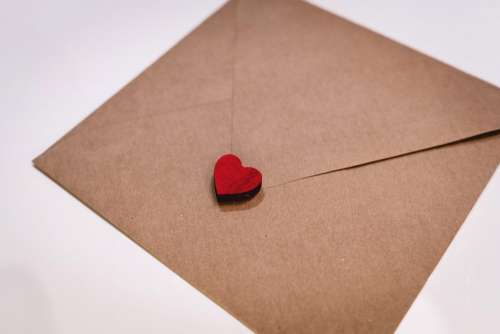 Valentines card envelope