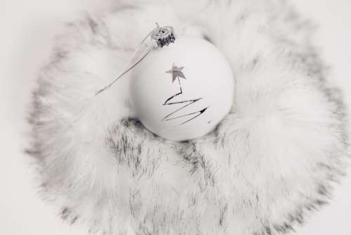 White and silver bauble