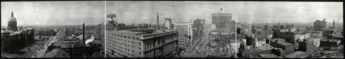 1914 panorama of downtown Indianapolis, Indiana free photo