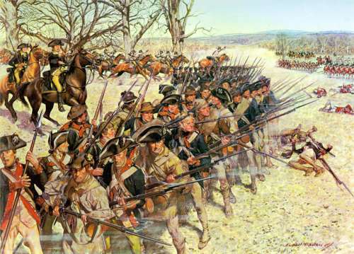 1st Maryland Regiment holding the line at the Battle of Guilford Courthouse in North Carolina free photo