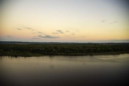 Looking Across the Wisconsin River at Ferry Bluff free photo