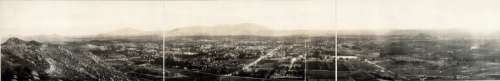A panorama of Riverside, California, taken from the summit of Mount Rubidoux in 1908 free photo