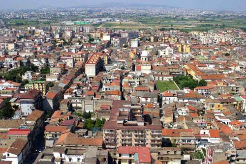 Aerial photo of Acerra in Italy free photo