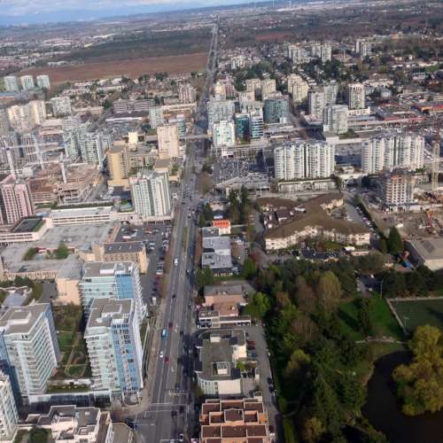 Aerial View of the downtown of Richmond, British Columbia, Canada free photo