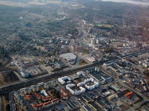 Aerial view of Kerava, Finland free photo