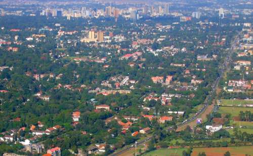 Aerial View of Nairobi Cityscape in Kenya free photo