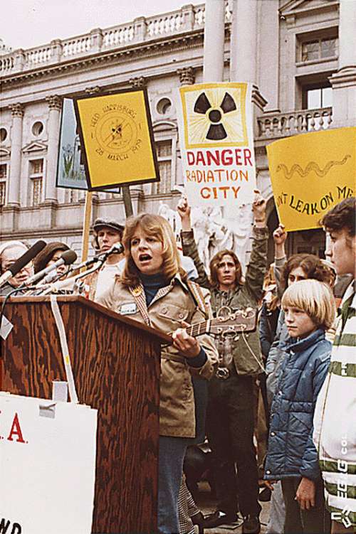 Anti-nuclear protest at Harrisburg in 1979, after Three Mile Island accident in Pennsylvania free photo