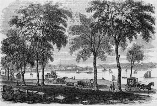 Art of New London, Connecticut in 1854 free photo