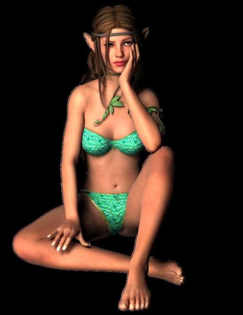 Attractive Fairy Elf Model Illustration free photo