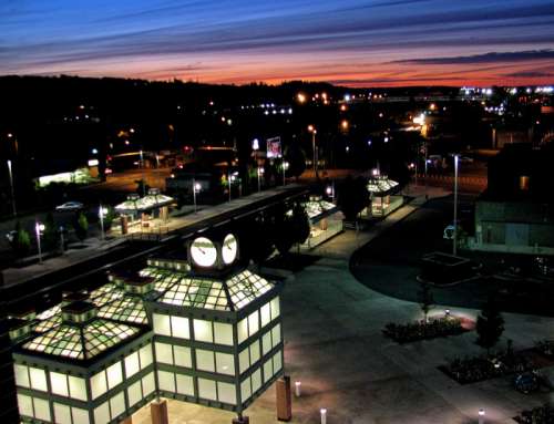 Auburn Train Station lighted up at Night in Washington free photo