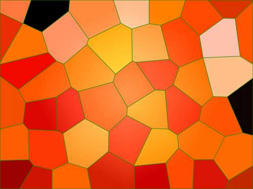 Background pattern of orange Mosaic free photo