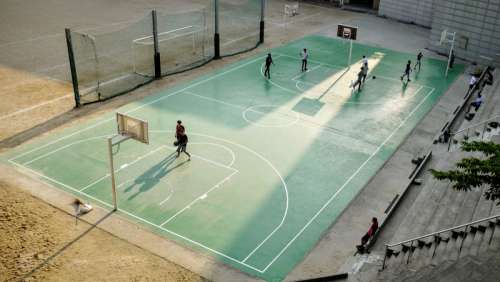 Basketball Court in Seoul, South Korea free photo