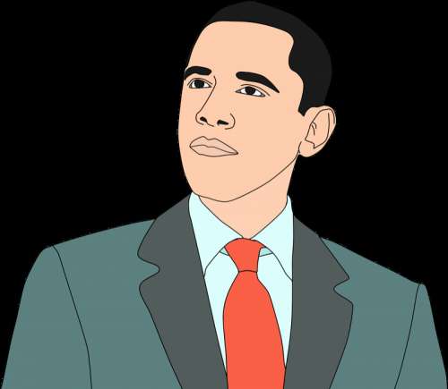 Barack Obama Portrait Vector Clipart free photo