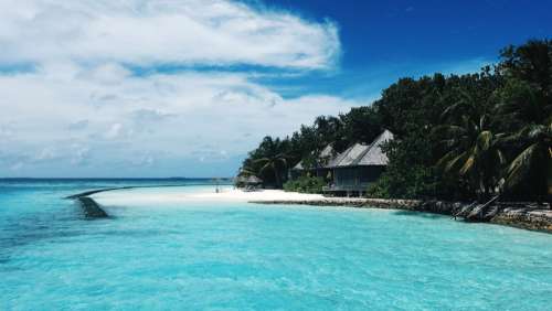 Beachfront House in Gangehi, Maldives free photo