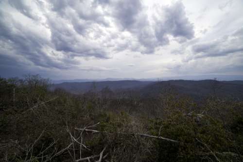 Before the storm landscape view at Sassafras Mountain, South Carolina free photo