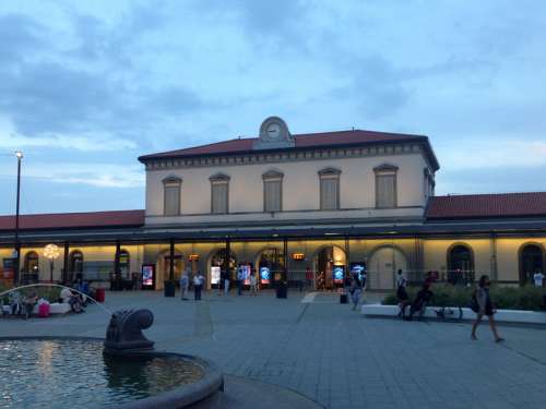 Bergamo FS railway station in Italy free photo