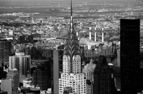 Black and White Cityscape of New York City free photo
