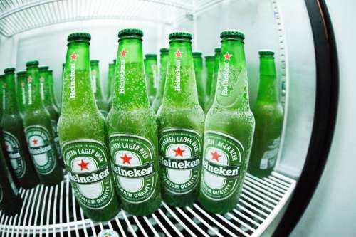 Bottles of Heineken Beer free photo