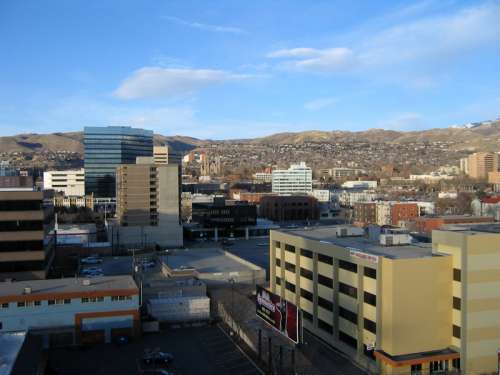 Buildings in a portion of Salt Lake City, Utah free photo