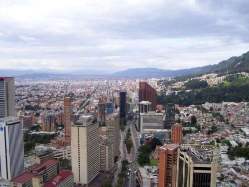 Buildings and skyscrapers in Bogota, Colombia free photo