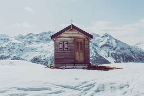 Cabin in the French  Alps at Cauterets, France free photo