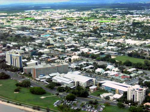 Cairns Hospital from the air in Queensland, Australia free photo
