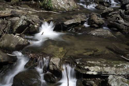 Cascading River and stream in Chattahooche-Oconee National Forest, Georgia free photo