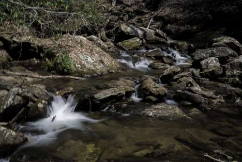 Cascading Stream Rapids in Chattahoochee-Oconee National Forest free photo