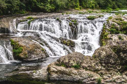 Cascading Waterfall Scenery landscape free photo