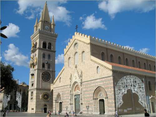 Cathedral of Messina in Italy free photo