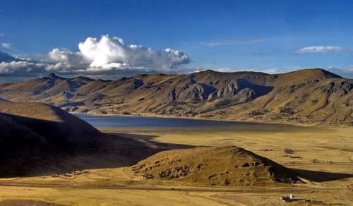 Chacas Lagoon Landscape around Juliaca, Peru free photo