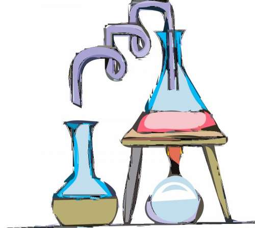Chemistry experiment vector clipart free photo
