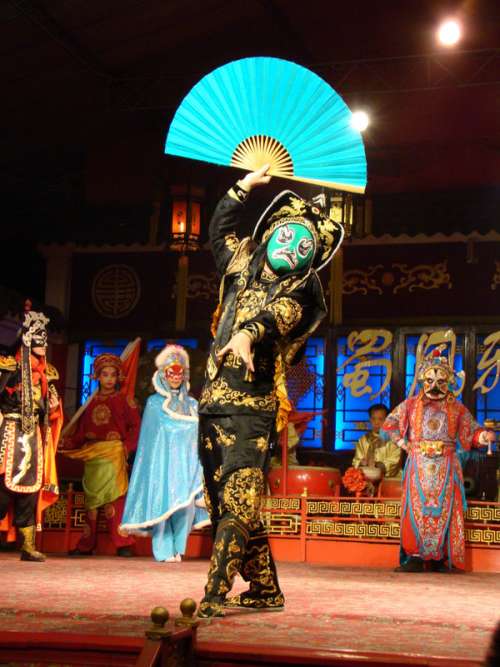 Chinese Opera Performance in Chengdu, Sichuan, China free photo