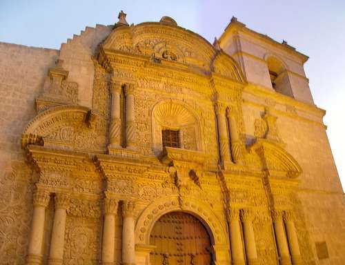 Church of the Jesuits in Arequipa, Peru free photo