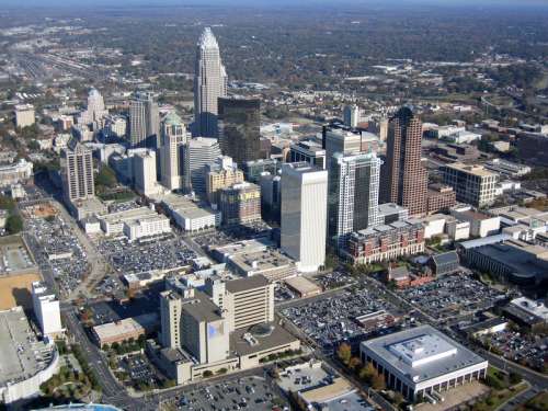 Cityscape view of Charlotte, North Carolina free photo