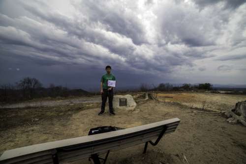 Claiming South Carolina by right of Conquest under Dramatic skies at Sassafras Mountain free photo
