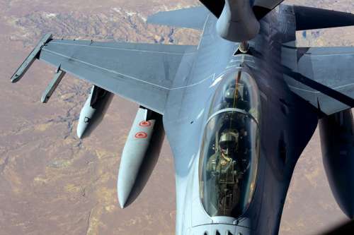 Close-up of an F-16 Fighting Falcon free photo