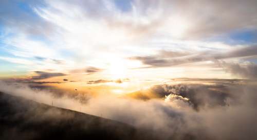 Clouds and Sun in Haleakalā National Park, Kula, Hawaii free photo