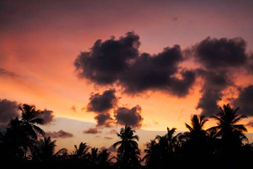 Clouds at Dusk in Unawatuna, Sri Lanka free photo