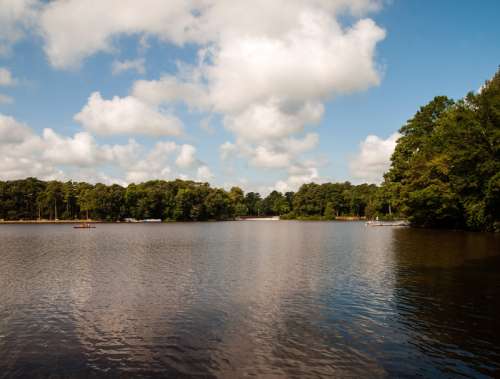 Clouds over Lake Landscape in Delaware free photo