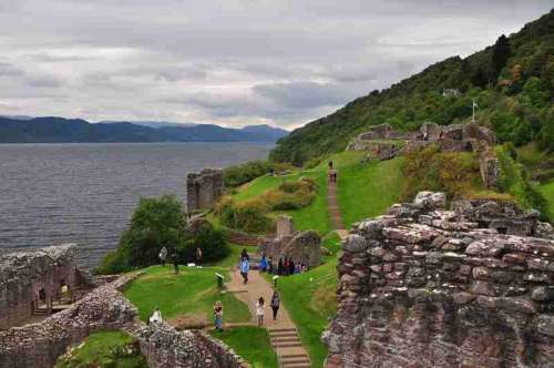 Clouds over Urquhart Castle and the Loch Ness free photo