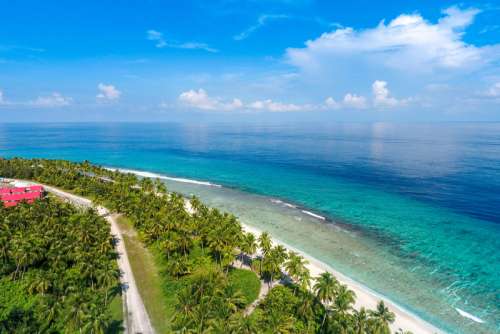 Coastal Landscape in the Maldives free photo