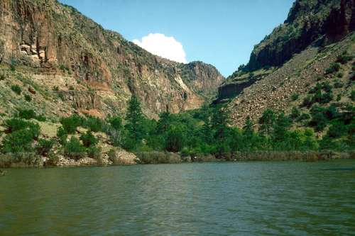 Cochiti Dam and lake landscape in New Mexico free photo