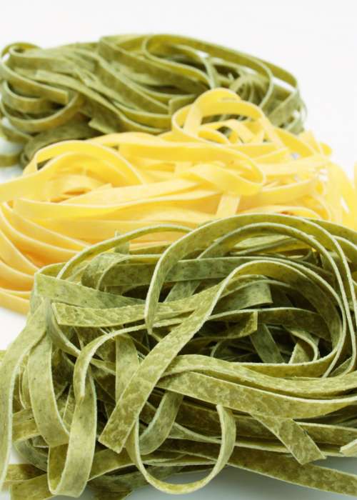 Colored pasta noodles free photo