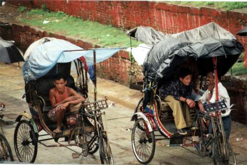 Covered Bicycle Transport in Kathmandu, Nepal free photo
