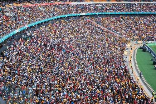 Crowd at a Stadium in Johannesburg, South Africa for Rugby free photo