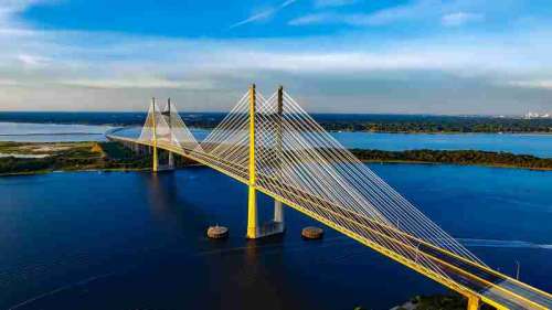Dames Point Bridge in Jacksonville, Florida free photo